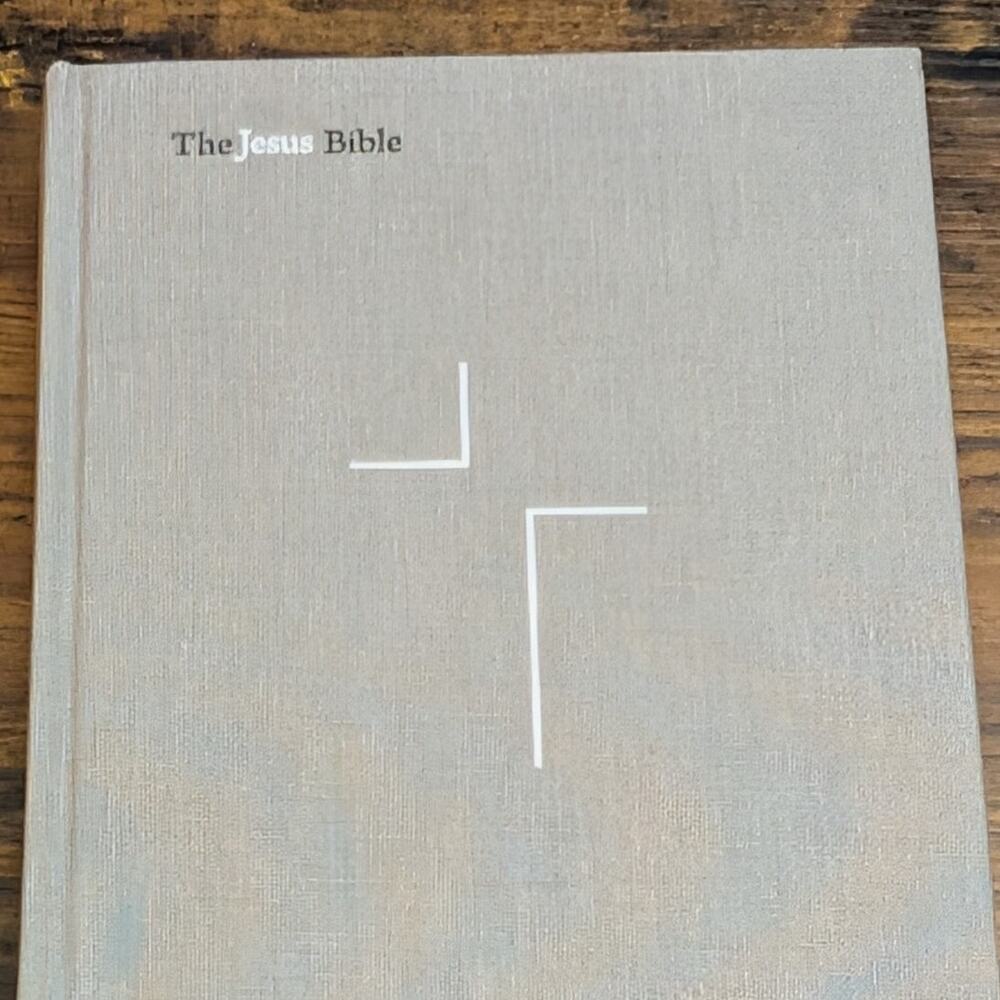 The Jesus Bible, NIV Edition, Cloth over Board, Gray Linen, Zondervan Bibles